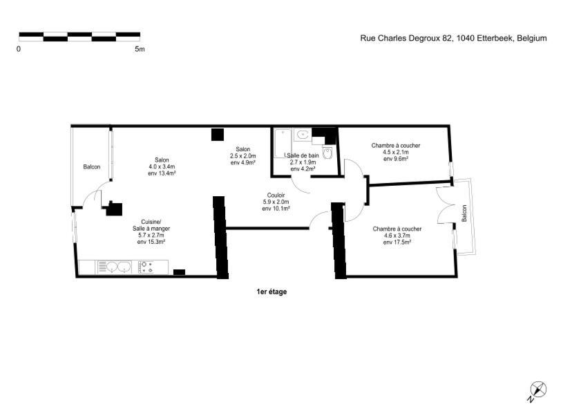 Apartment In Brussels, Degroux By Homenhancement Sa Ngoại thất bức ảnh